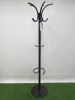 Coat & Hat Metal Stand on Round Marble Effect Base.