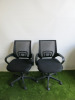Pair of Black Mesh Back Office Swivel Chairs.