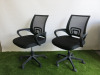 Pair of Black Mesh Back Office Swivel Chairs. - 3