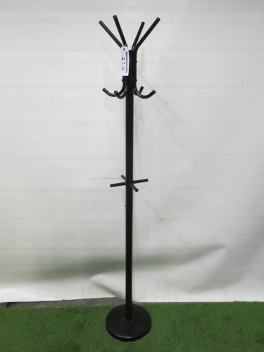 Coat & Hat Metal Stand on Round Metal Base.