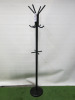 Coat & Hat Metal Stand on Round Metal Base.