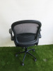Black Mesh Back Office Swivel Chair with Fold Up Arms. - 2
