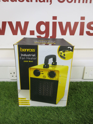 Benross Industrial Fan Heater, 2000 Watt. Comes in Original Box.