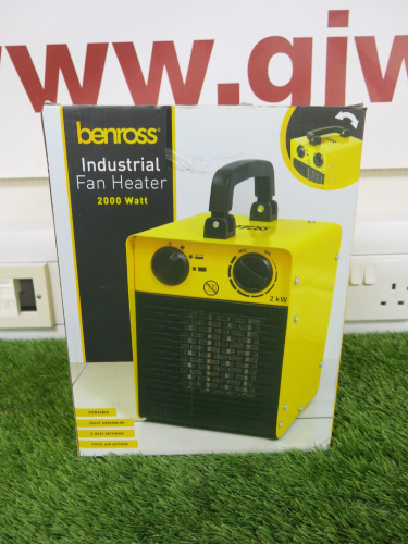Benross Industrial Fan Heater, 2000 Watt. Comes in Original Box.
