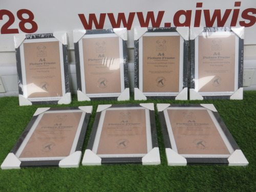 7 x New A4 Picture Frames. Size 210 x 297mm.