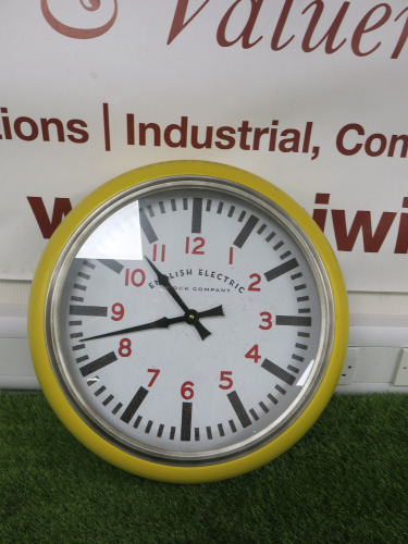 English Electric Clock Company Wall Clock. Size 40cm.
