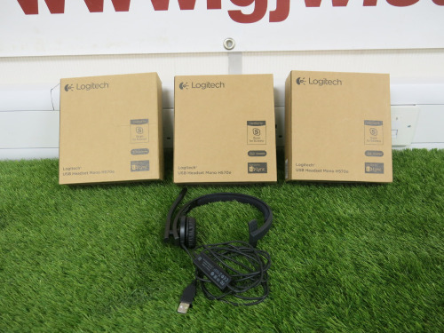4 x Logitech USB Headset Mono H570e.