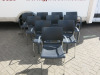 10 x Akaba Black and Silver Plastic Stacking Chairs.