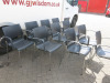 10 x Akaba Black and Silver Plastic Stacking Chairs. - 2
