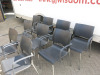 10 x Akaba Black and Silver Plastic Stacking Chairs. - 3