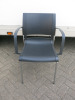 10 x Akaba Black and Silver Plastic Stacking Chairs. - 4