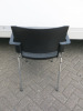 10 x Akaba Black and Silver Plastic Stacking Chairs. - 6