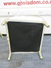 2 x Oversized Silver Wooden Frame, Upholstered Boutique Chairs. Size H108cm. - 4