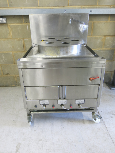 Stainless Steel Gas Dim Sum Steamer, Size H125 x W86 x D95cm.