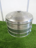 3 Tier Stainless Steel Steamer with Lid. Comes with 3 x Stainless Steel Trays.
