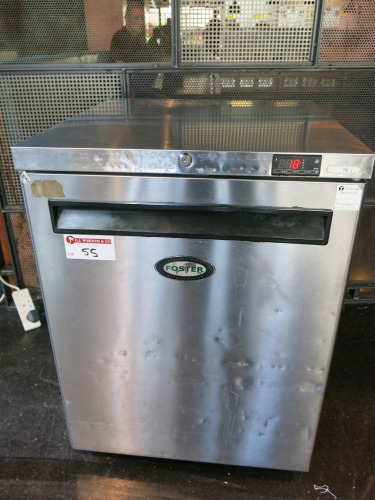 Foster Stainless Steel Undercounter Fridge, Model HR150-A, S/N E5464999, YOM 2016. Size H82 x W60 x D65.