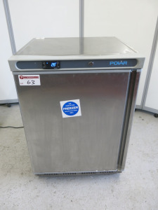 Polar Stainless Steel Undercounter Freezer, Model CD081, S/N 22091064. Size H85 x W60 x D60cm.