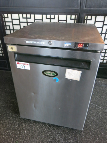 Foster Stainless Steel Undercounter Freezer, Model LR150-A, S/N E5466364. YOM 2016. Size H82 x W60 x D64cm.