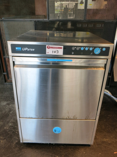 Meiko Undercounter Glass Washer, Model Upster. Size H84 x W60 x D65. Comes with 1 Tray.