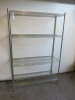 4 Tier Chrome Wire Shelf, Size H185 x W120 x D45cm. - 2