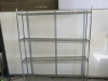 4 Tier Chrome Wire Shelf, Size H180 x W150 x D30cm.