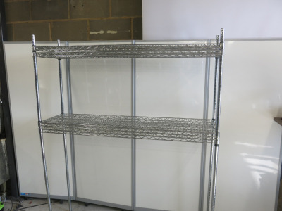 4 Tier Chrome Wire Shelf, Size H180 x W150 x D40cm.