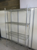 4 Tier Chrome Wire Shelf, Size H180 x W100 x D40cm. - 2