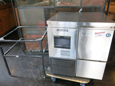 Hoshizaki Ice Maker, Model IM-80KE-HC, S/N N01638B, On Metal Stand, Size H130 x W65 x D60. Comes with Hoshizaki Filtration 4HC-H Cartridge.