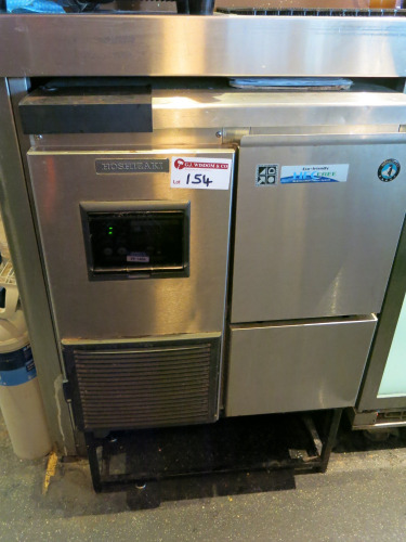 Hoshizaki Ice Maker, Model FM-80KE-HC, S/N G01040. Size H71 x W64 x D60cm. Comes on Stand.
