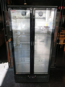 Adexa 2 Glass Door Upright Refrigerated Drinks Display, Model LG-510H, YOM 2024. Size H182 x W90 x D50cm