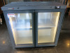 Gamko 2 Glass Door Back Bar Chiller, Model LG2/250G, S/N 202133000113, YOM 2021. Size H85 x W90 x D50cm.
