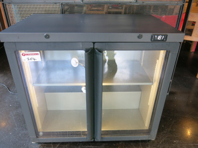 Gamko 2 Glass Door Back Bar Chiller, Model LG3/250G, S/N 202133000112, YOM 2021. Size H84 x W90 x D55cm.