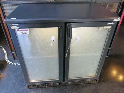Gamko 2 Glass Door Back Bar Chiller, Model MXC20250GG070, S/N 20710290719, YOM 2007, Size H90 x W92 x D50cm.
