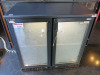 Gamko 2 Glass Door Back Bar Chiller, Model MXC20250GG070, S/N 20710290719, YOM 2007, Size H90 x W92 x D50cm.