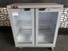 Osbourne 2 Glass Door Back Bar Chiller On Castors, Model 250E, S/N 728129/0515. Size H100 x W90 x D45cm.