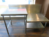 Stainless Steel Prep/Kitchen Table with High & Low Shelf. Size H90 x W145 x D80cm.