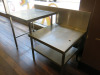 Stainless Steel Prep/Kitchen Table with High & Low Shelf. Size H90 x W145 x D80cm. - 3