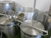 8 x Assorted Sized Metal Stock Pots with 7 Lids , 2 x Ladles & 2 x Non Stick Pots. - 5