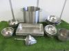Quantity of Kitchen Accessories to Include: 1 x Large Stock Pot, 4 x GN Containers, 8 x Colanders, 3 x Mixing Bowls & 1 x Sieve. - 9