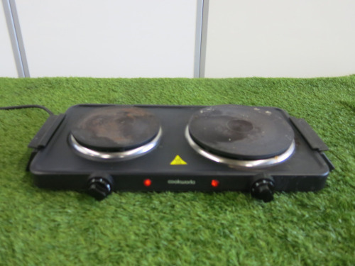 Cookworks Double Table Top Hob Hotplate, Model JB-2008GL.
