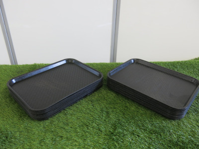 21 x Plastic Trays, Size 35 x 27cm.