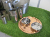 Lot of Assorted Bar Accessories to Include: 8 x Stainless Steel Ice Buckets, 8 x Stainless Steel Wine Coolers, 3 x Brass Wine Coolers, 1 x Copper Tray & Assorted Cocktail Accessories (As Viewed/pictured). - 5