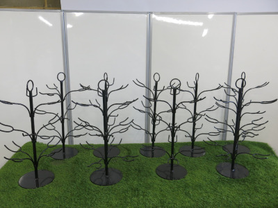 9 x Metal Tree Cocktail/ Wine Glass Holders, 10 Glasses per Holder.