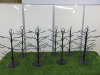 9 x Metal Tree Cocktail/ Wine Glass Holders, 10 Glasses per Holder.