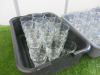 220 x Glass Tumblers, Size H11cm x Dia 10cm with 5 Plastic Trays. - 2