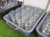 220 x Glass Tumblers, Size H11cm x Dia 10cm with 5 Plastic Trays. - 3