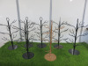 7 x Metal Tree Cocktail/ Wine Glass Holders, 10 Glasses per Holder.