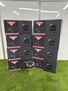 8 x Boxes Chef & Sommelier Champagne & Cocktail Glasses, 6 Pcs per Box.