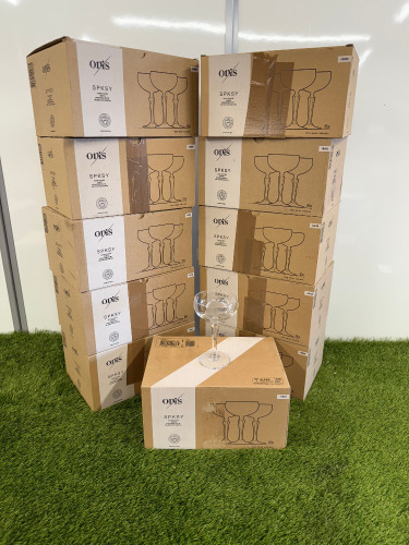 11 x Boxes of Onis SPKSY8oz Coupe Glasses, 6Pcs per Box.