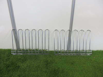 2 x Stainless Steel Wall Mounted Glass Holders.